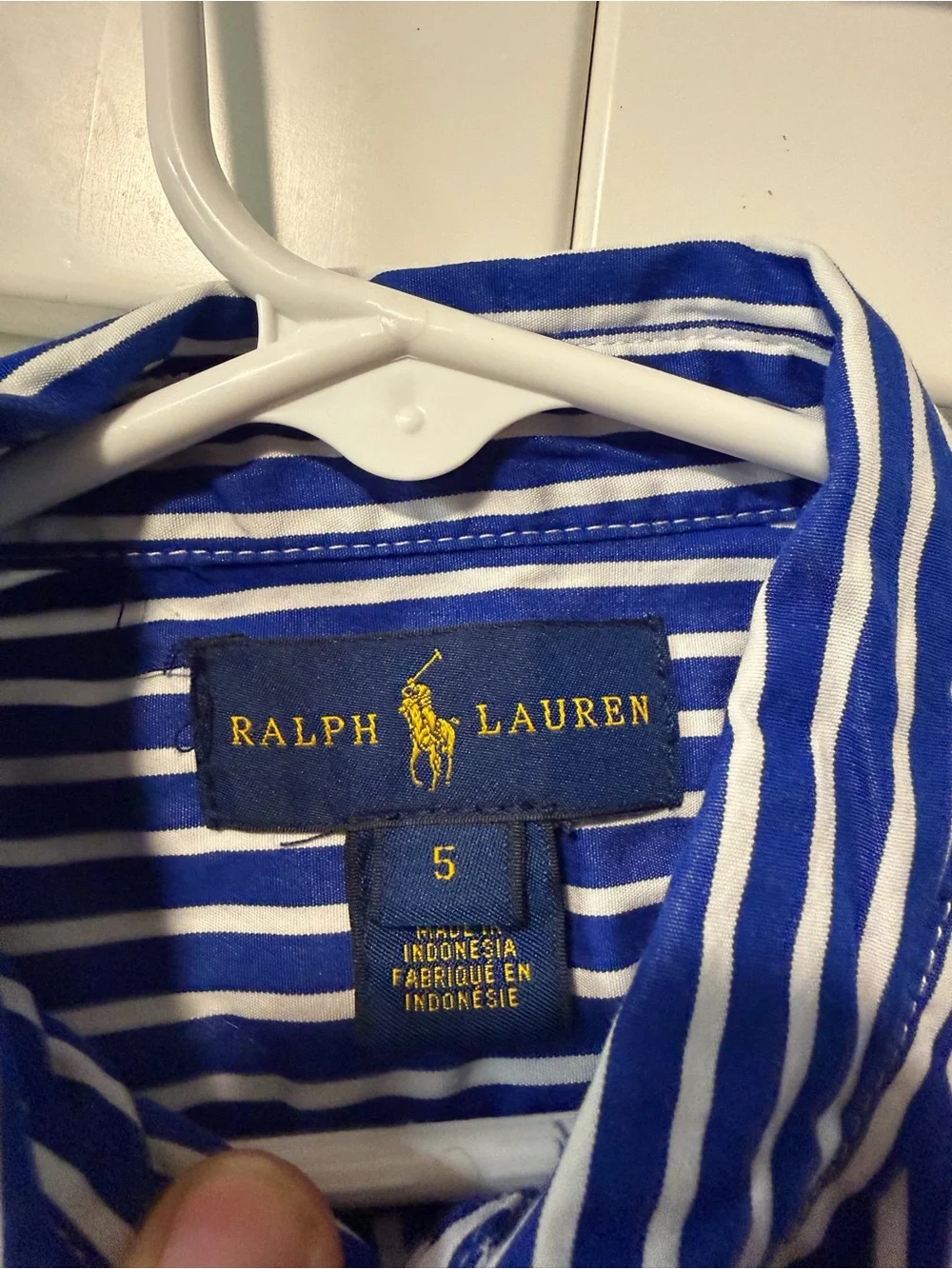 Ralph Lauren Boys' Blue & White Striped Button-Down Shirt